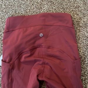 NWT maroon lululemon leggings size 2
